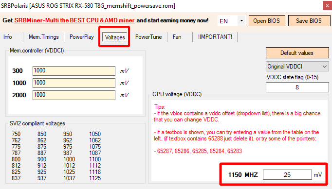 srbpolaris Voltages