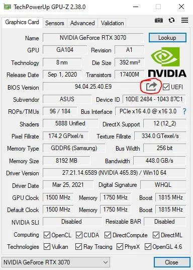 polarisbioseditor Backup-BIOS-GPU-Z